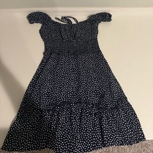 Never Worn! Navy Blue Floral Dress